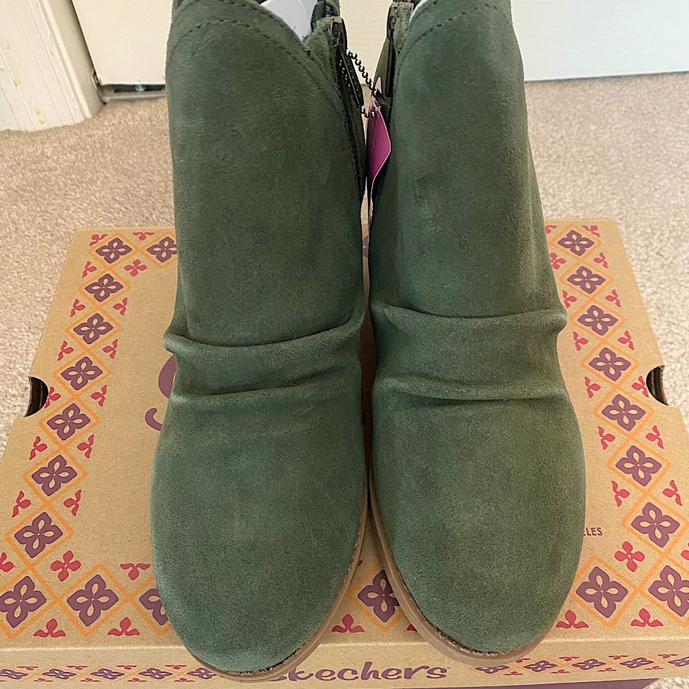 Skechers Green Ankle Boots
